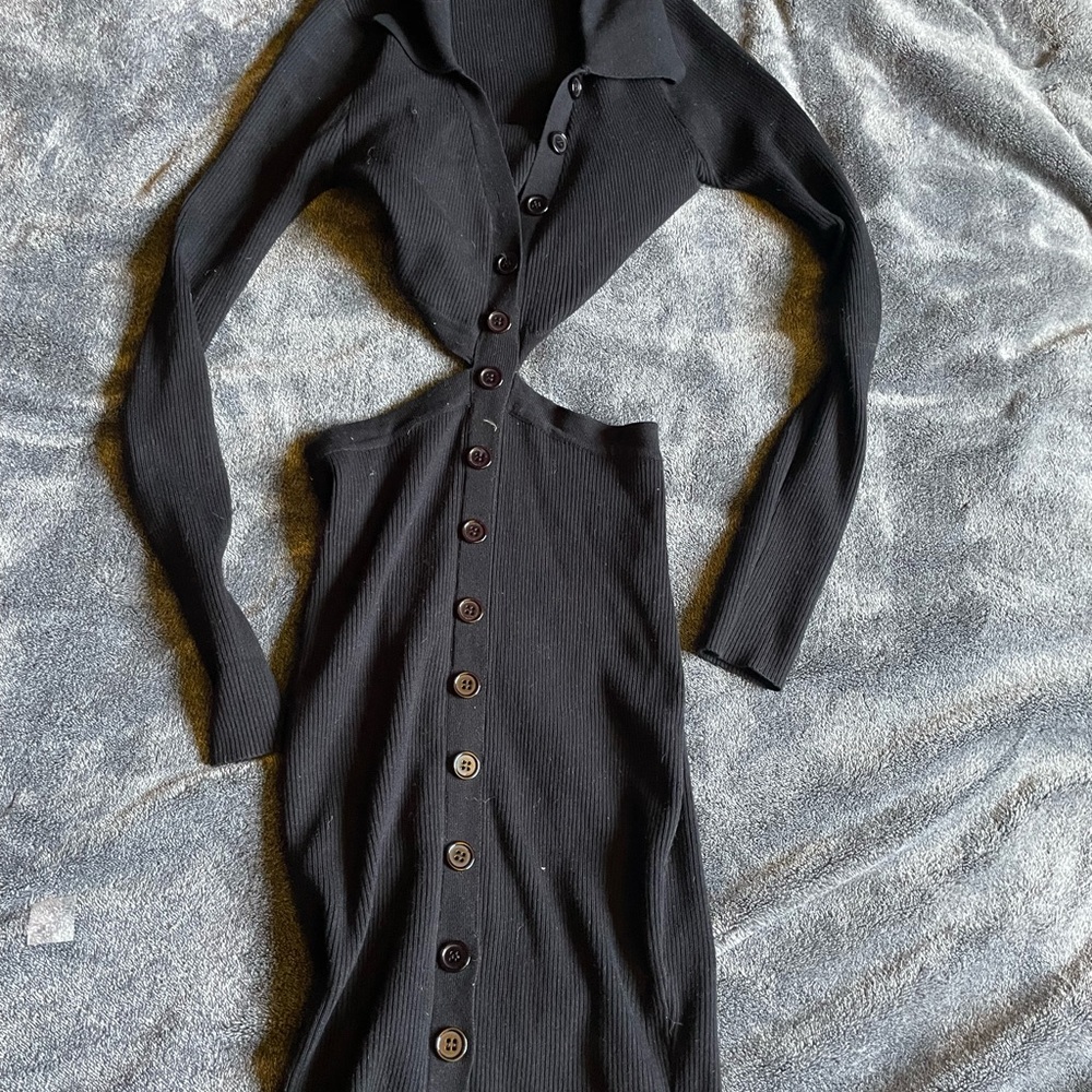 Black cut out dress